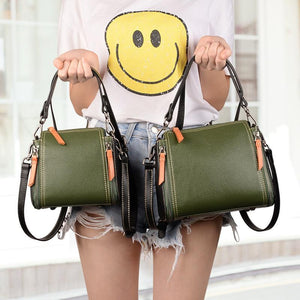 Fashionable Top Layer Cowhide Bucket Bag